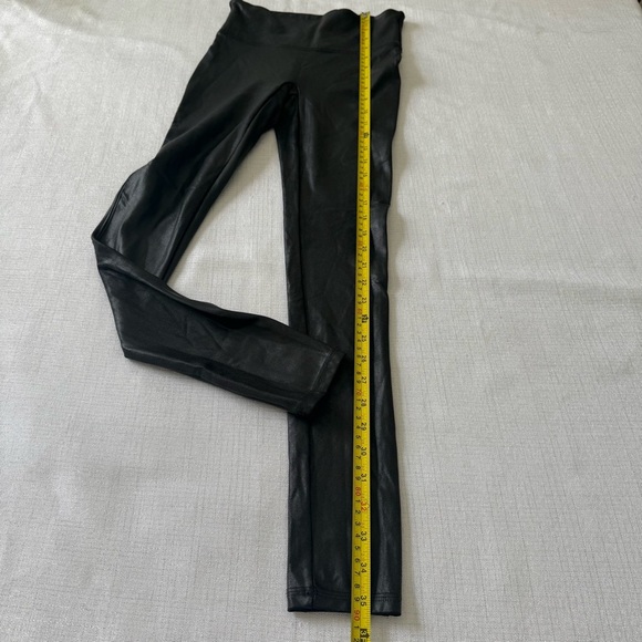SPANX Black Faux Leather Leggings. Fall Winter Casual Tommy Control Neutral Sz S - Picture 8 of 8
